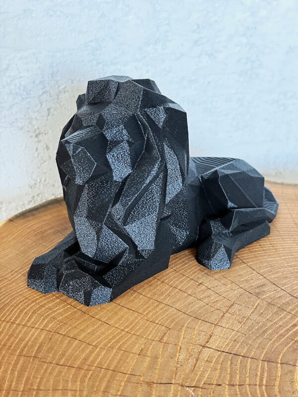 Duży Lew Low Poly, figurka, dekoracja, ozdoba w nowoczesnym stylu, prezent - obrazek 3