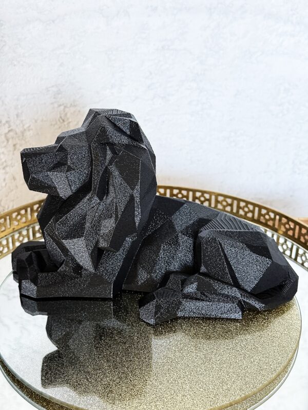 Duży Lew Low Poly, figurka, dekoracja, ozdoba w nowoczesnym stylu, prezent - obrazek 5