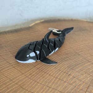 Brelok ruchoma Orka, druk 3D, dekoracja-mini figurka-zabawka-prezent