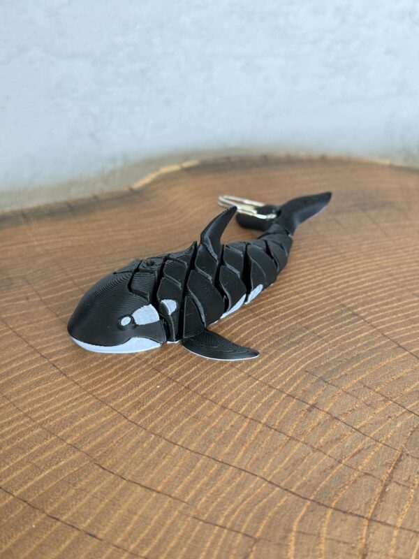 Brelok ruchoma Orka, druk 3D, dekoracja-mini figurka-zabawka-prezent