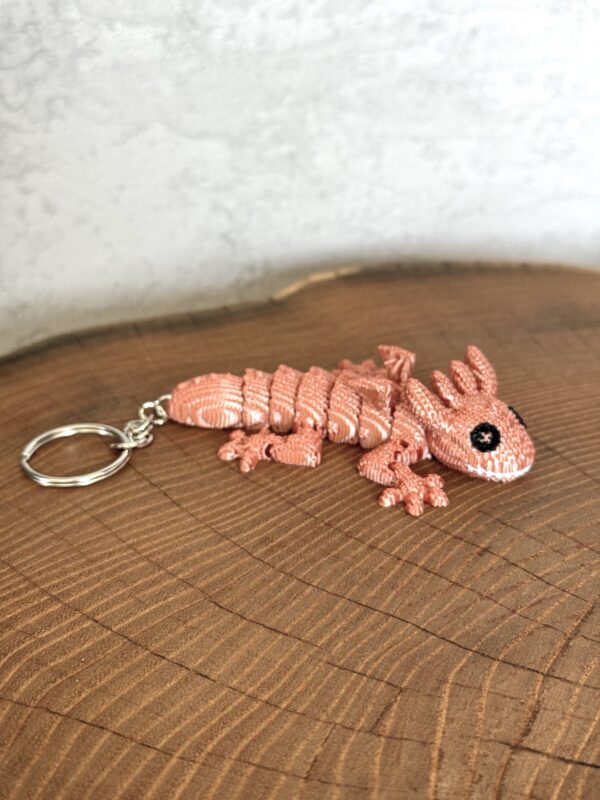 Brelok ruchomy Szydełkowy Smok, druk 3D, dekoracja-mini figurka-zabawka-prezent - obrazek 3