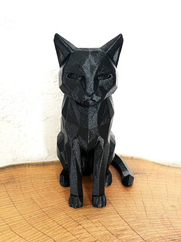 Duży Kot Low Poly, figurka, dekoracja, ozdoba w nowoczesnym stylu, prezent - obrazek 4