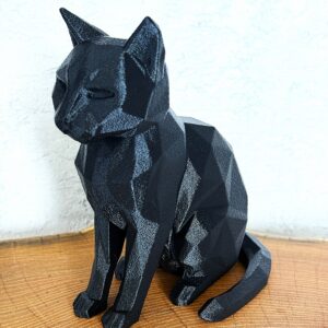 Duży Kot Low Poly, figurka, dekoracja, ozdoba w nowoczesnym stylu, prezent