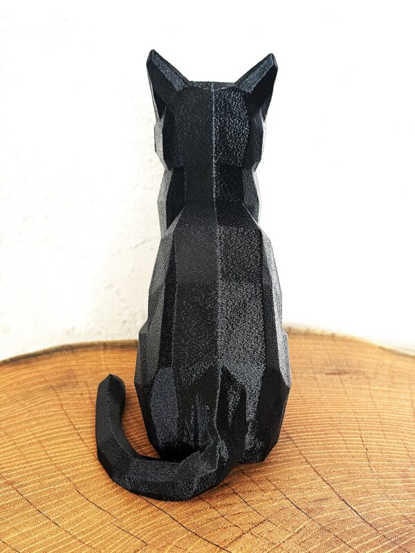 Duży Kot Low Poly, figurka, dekoracja, ozdoba w nowoczesnym stylu, prezent - obrazek 6