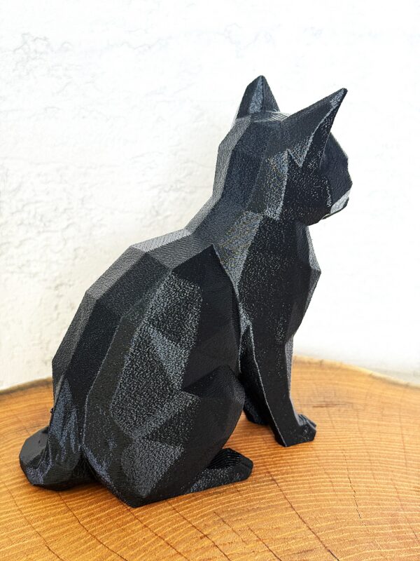 Duży Kot Low Poly, figurka, dekoracja, ozdoba w nowoczesnym stylu, prezent - obrazek 7