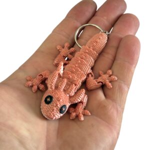 Brelok ruchomy Szydełkowy Smok, druk 3D, dekoracja-mini figurka-zabawka-prezent