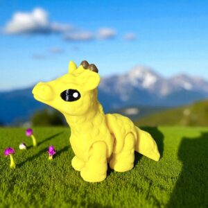 Żyrafa 3D – unikalna ruchoma figurka, prezent, ręczne malowanie