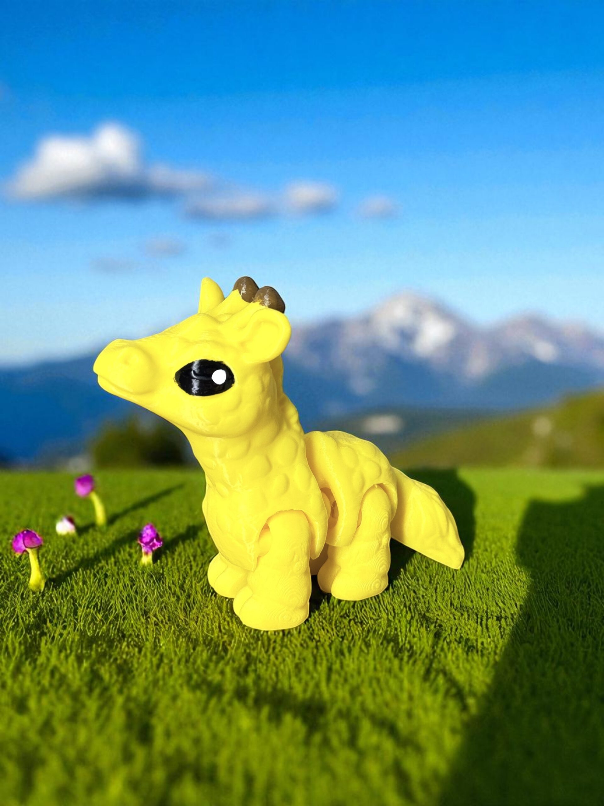 Żyrafa 3D – unikalna ruchoma figurka, prezent, ręczne malowanie