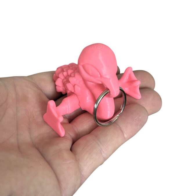 Ruchomy Flaming, dekoracja-mini figurka-zabawka-prezent-brelok - obrazek 2