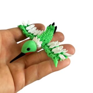 Koliber 3D pełen ruchu, wspaniały kolorowy ptak 3D, prezent, figurka, gadżet