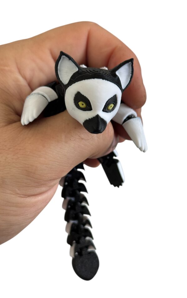 Ruchomy Lemur 3D, Wysoka jakość, Realistyczne detale, Antystresowy gadżet, Prezent - obrazek 13