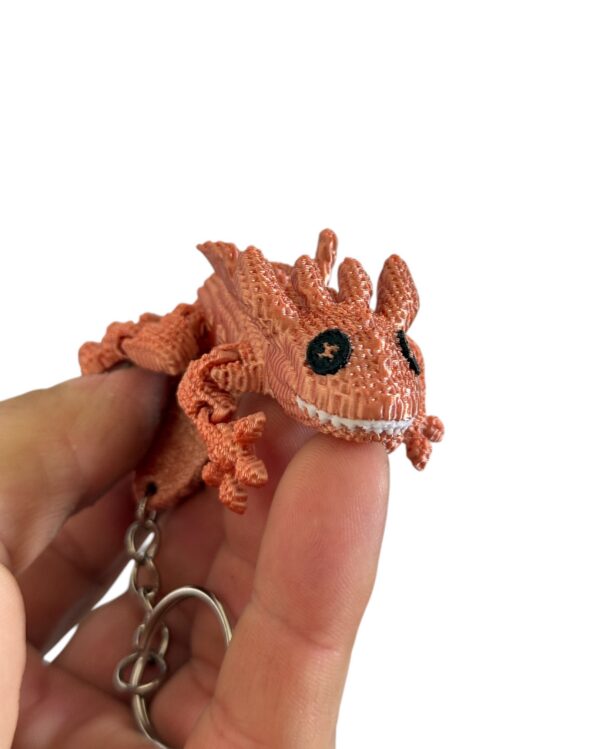 Brelok ruchomy Szydełkowy Smok, druk 3D, dekoracja-mini figurka-zabawka-prezent - obrazek 9