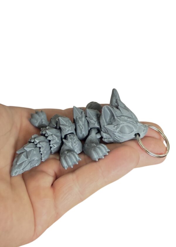 Ruchomy Kryształowy Wilk, dekoracja-mini figurka-zabawka-prezent-brelok - obrazek 9