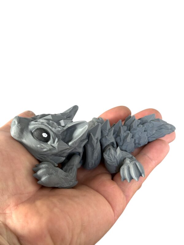Kryształowy Wilk 3D – unikalna ruchoma figurka, prezent, ręczne malowanie - obrazek 2