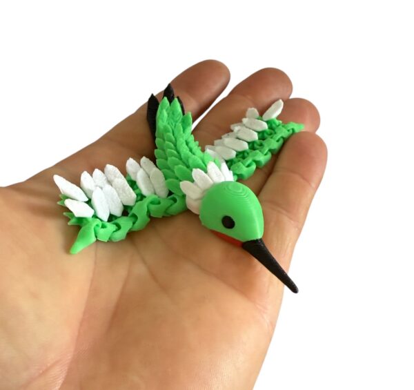 Koliber 3D pełen ruchu, wspaniały kolorowy ptak 3D, prezent, figurka, gadżet - obrazek 14