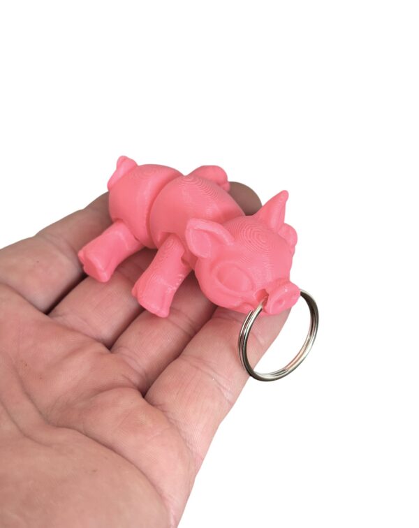 Ruchoma Świnka, dekoracja-mini figurka-zabawka-prezent-brelok - obrazek 9