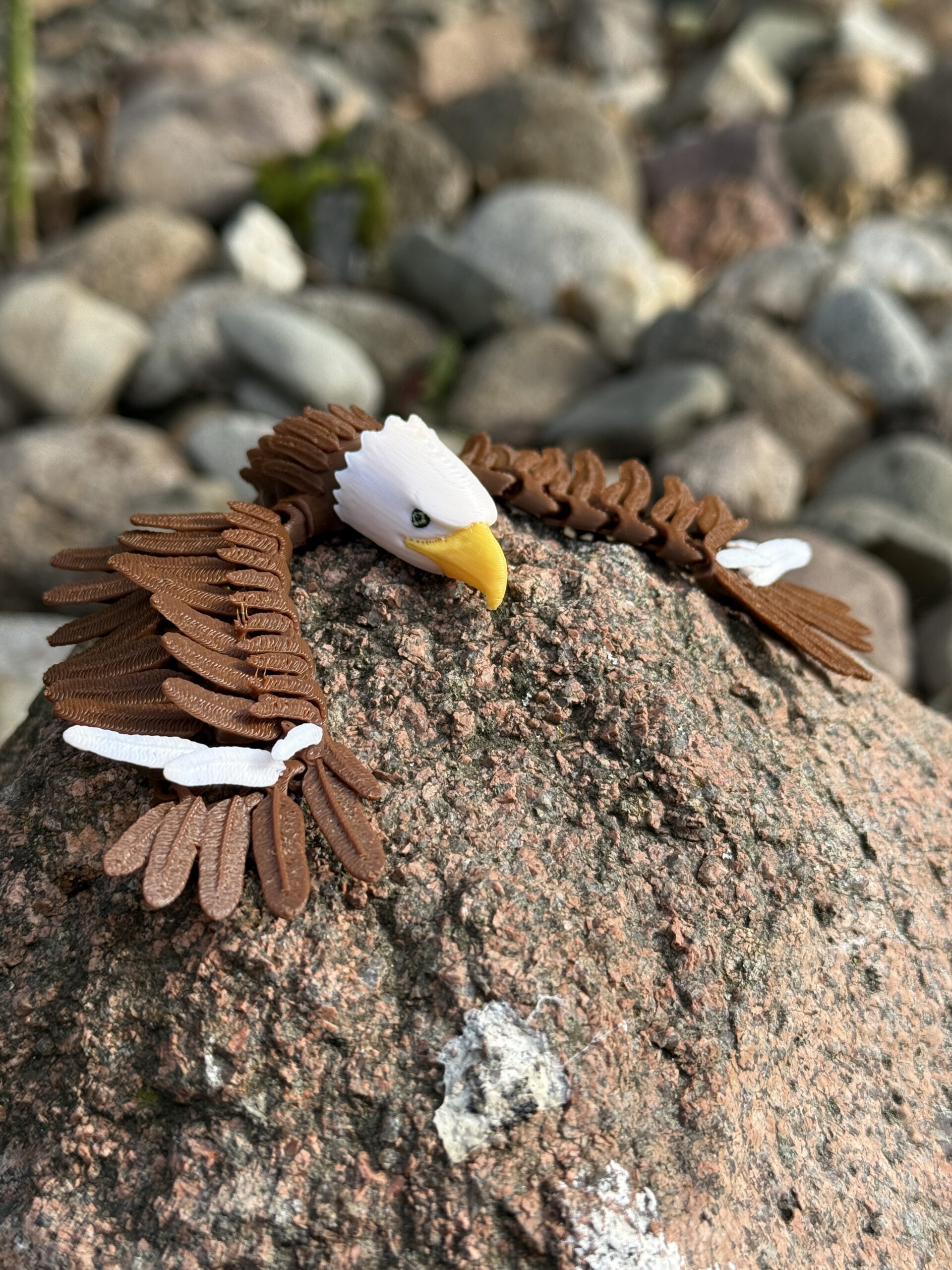 Orzeł przegubowy 3D – realistyczna ruchoma figura, zabawka antystresowa, ozdoba - obrazek 10