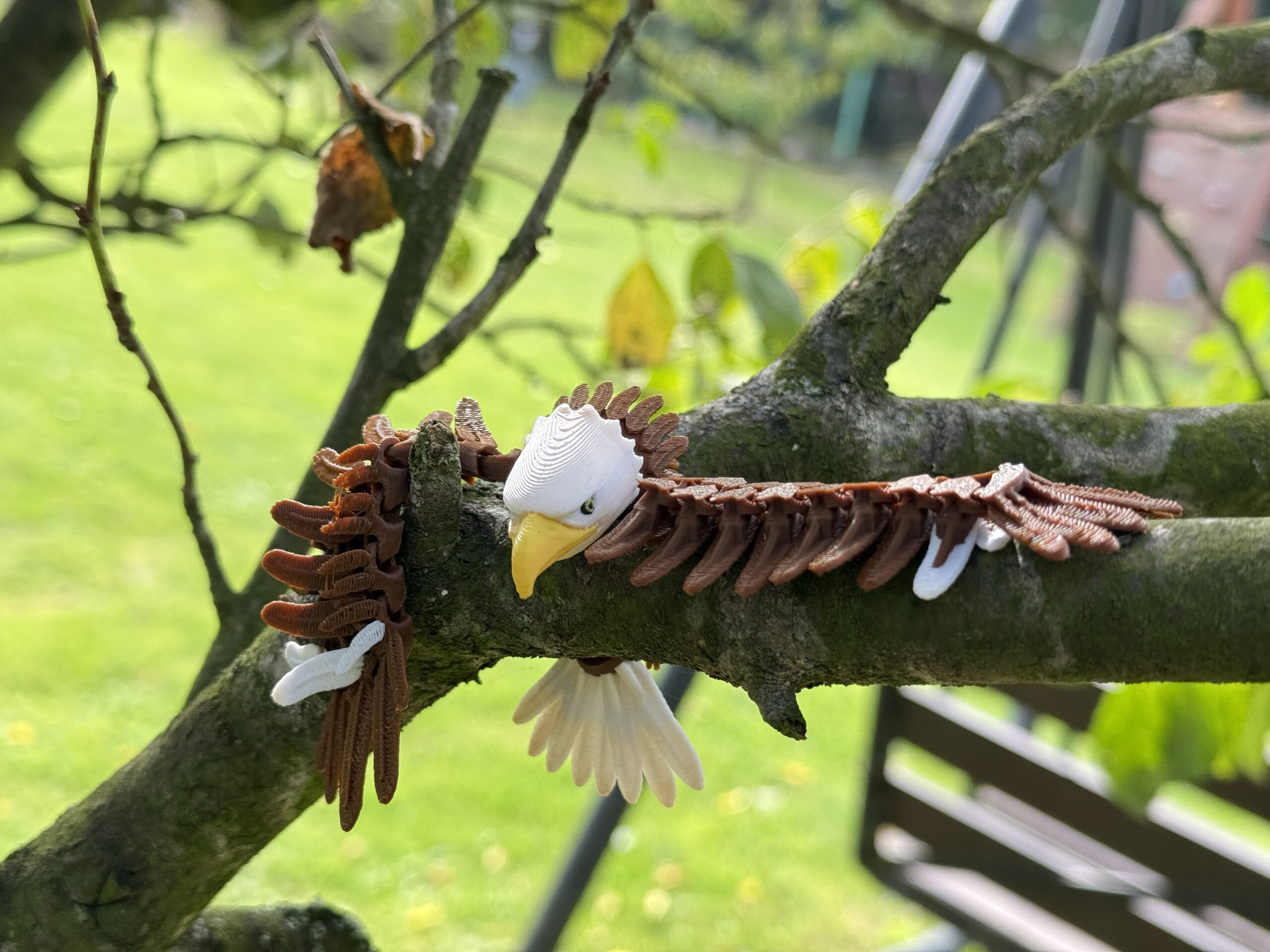 Orzeł przegubowy 3D – realistyczna ruchoma figura, zabawka antystresowa, ozdoba - obrazek 12