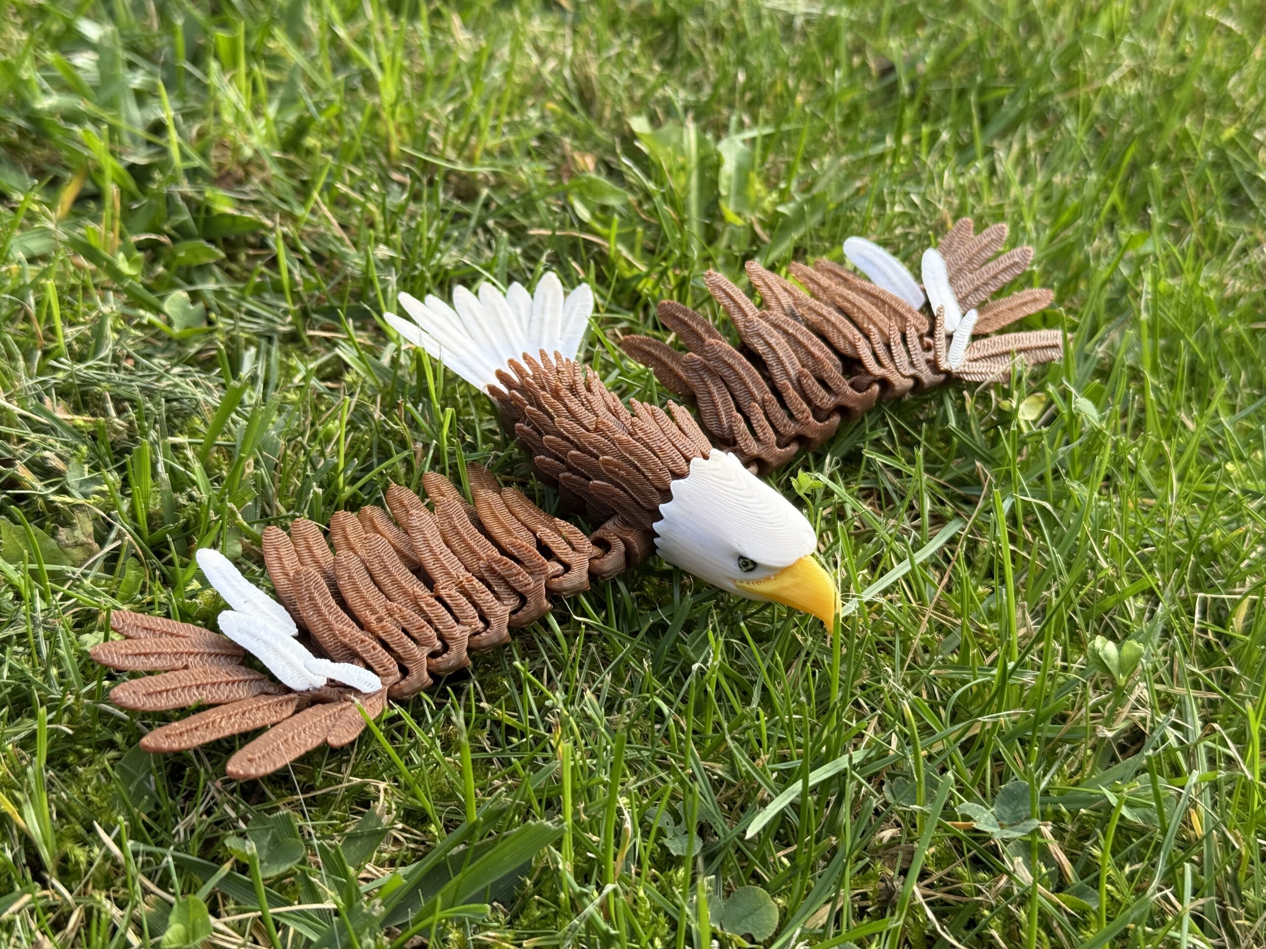 Orzeł przegubowy 3D – realistyczna ruchoma figura, zabawka antystresowa, ozdoba - obrazek 13