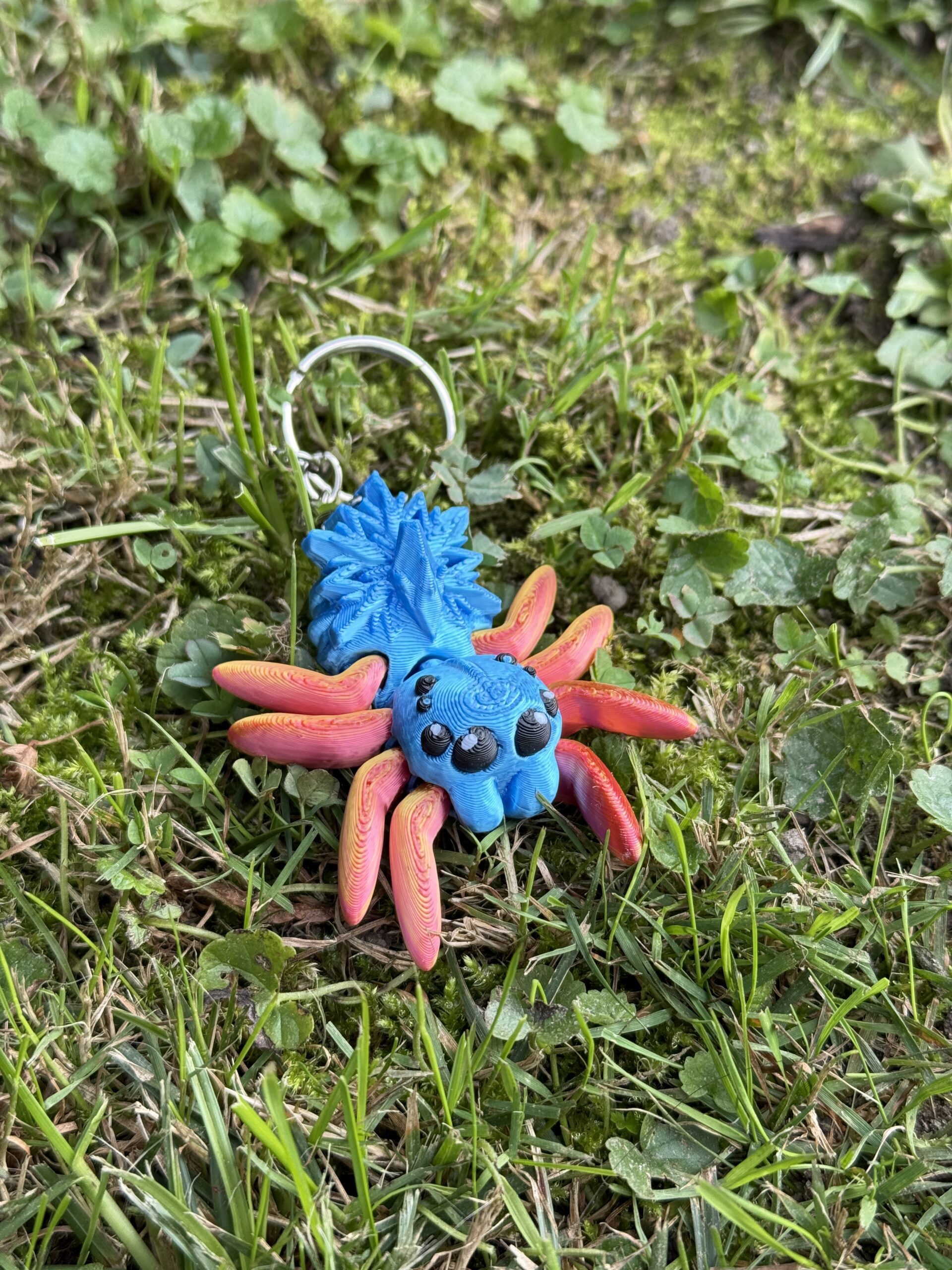 Przegubowy Pajączek Skakun z gwiazdą – ruchoma mini figurka i brelok! - obrazek 10