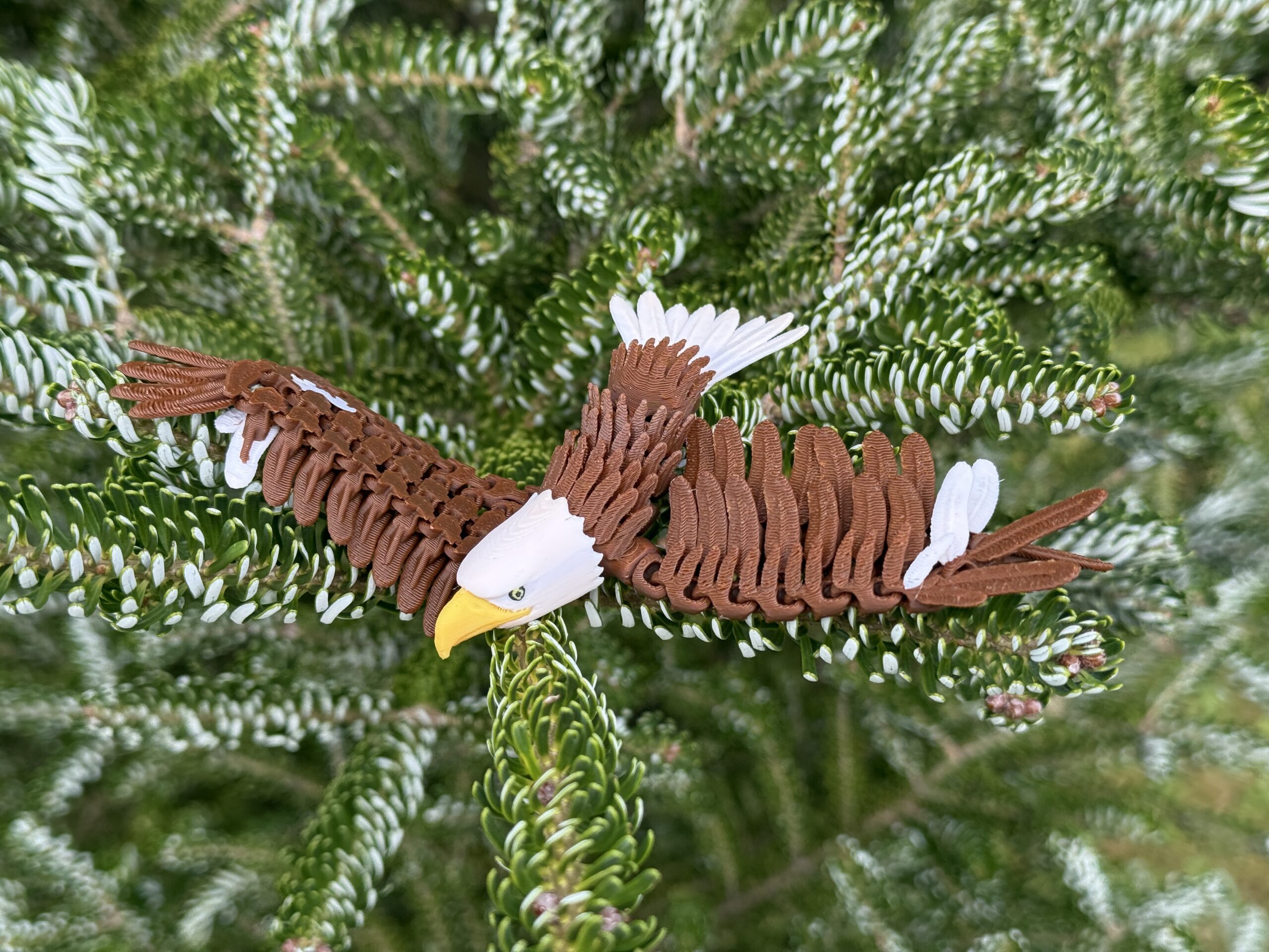 Orzeł przegubowy 3D – realistyczna ruchoma figura, zabawka antystresowa, ozdoba - obrazek 16