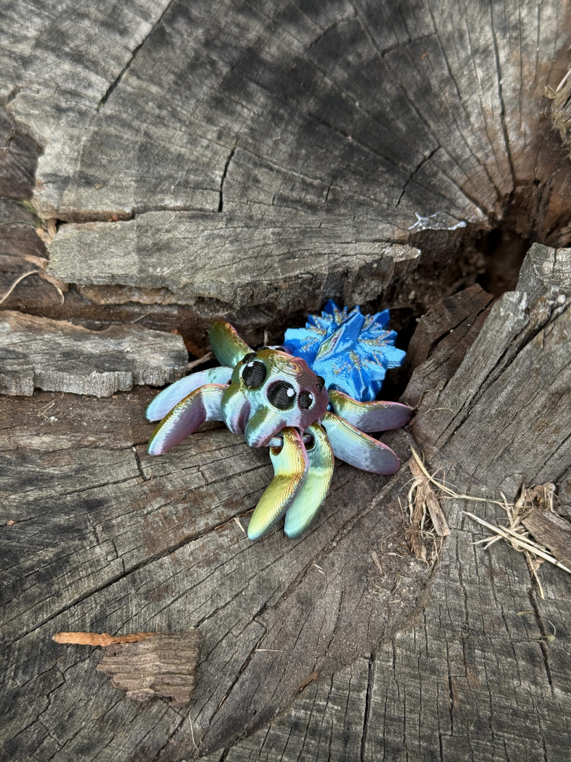 Przegubowy Pajączek Skakun z gwiazdą – ruchoma mini figurka i brelok! - obrazek 9