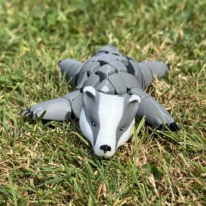 Borsuk segmentowy 3D ssak – ruchoma figurka, gadżet dekoracyjny, zabawka, prezent