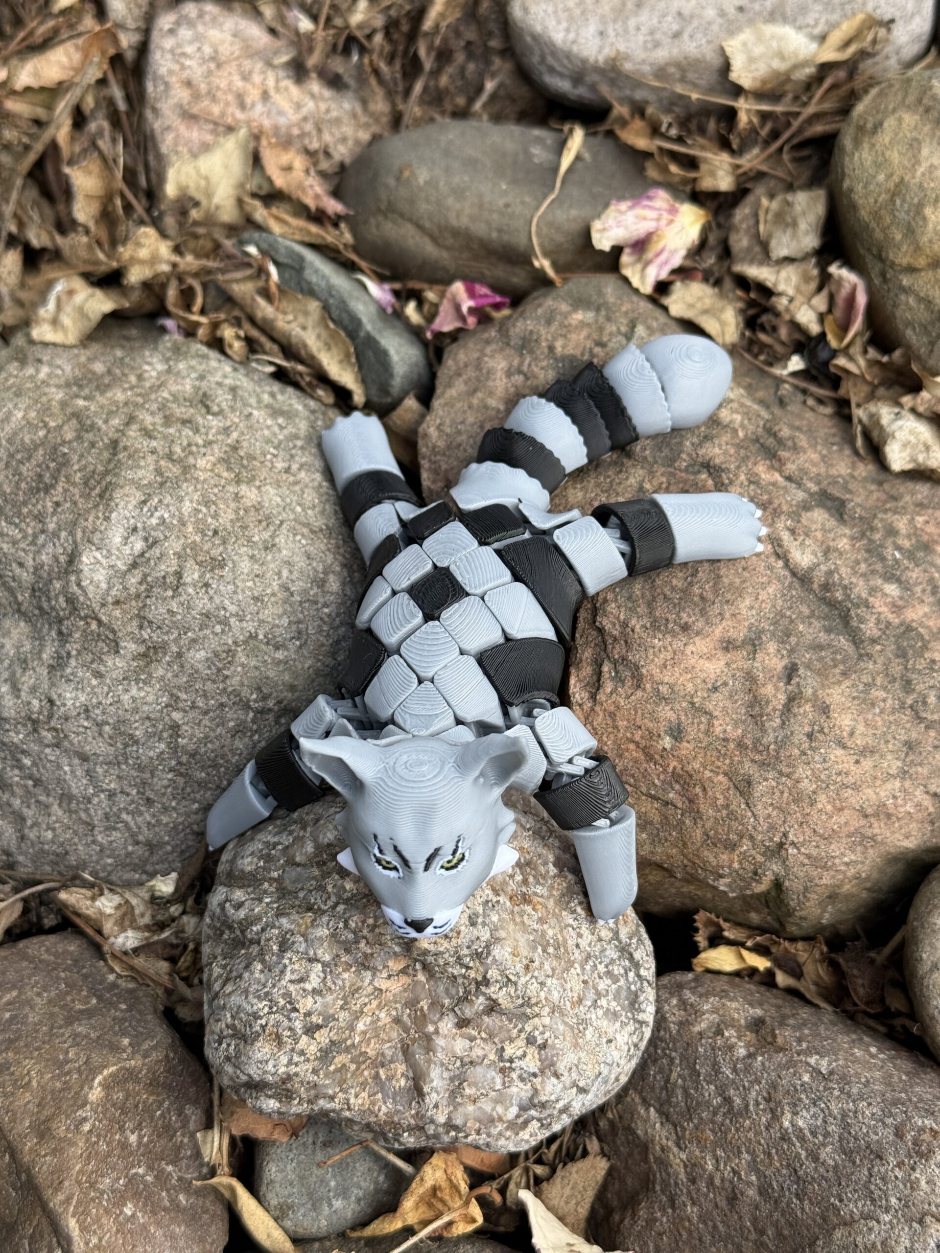 Ryś amerykański segmentowy 3D – zabawka antystresowa, prezent, gadżet - obrazek 4