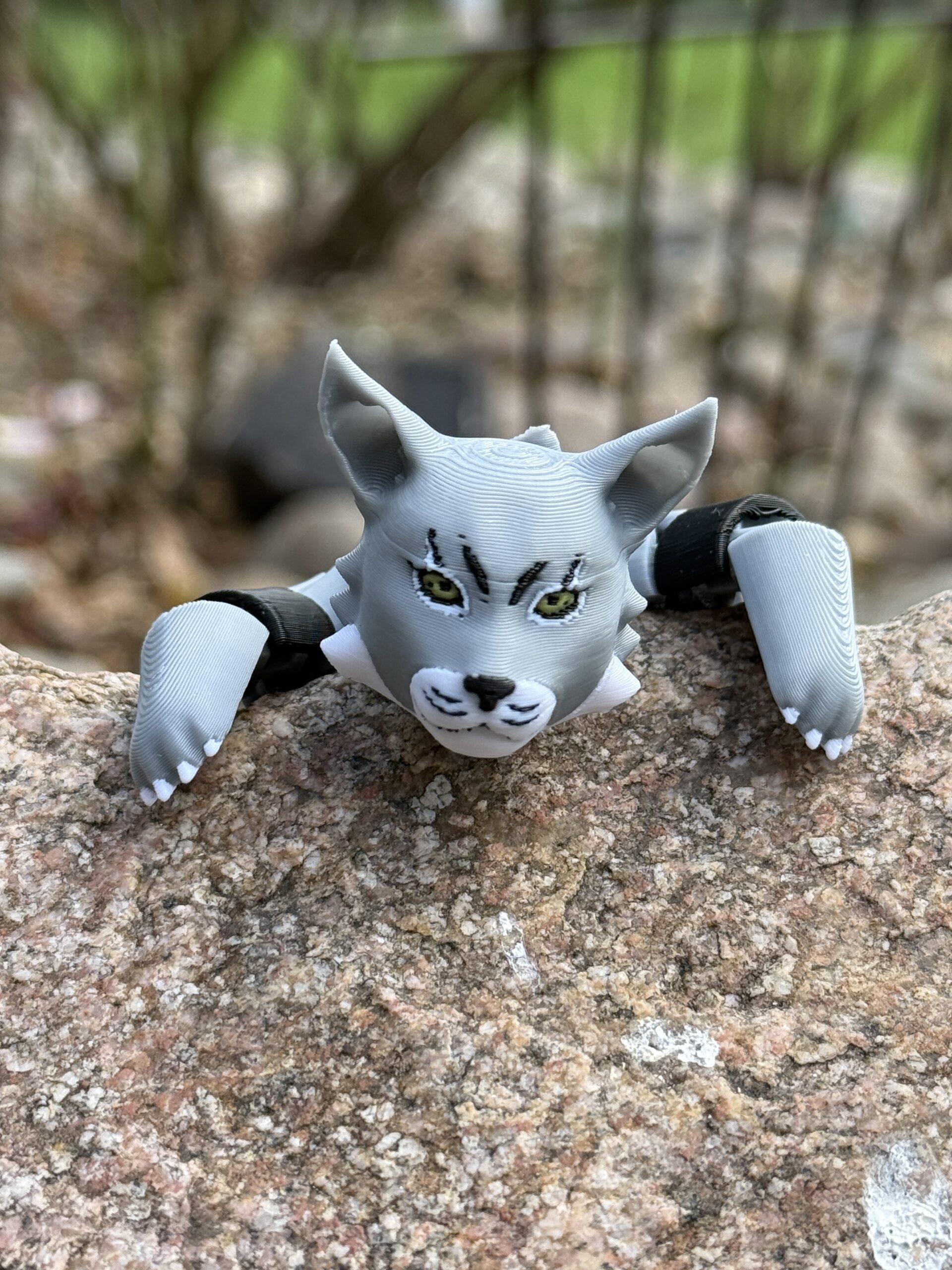 Ryś amerykański segmentowy 3D – zabawka antystresowa, prezent, gadżet - obrazek 2