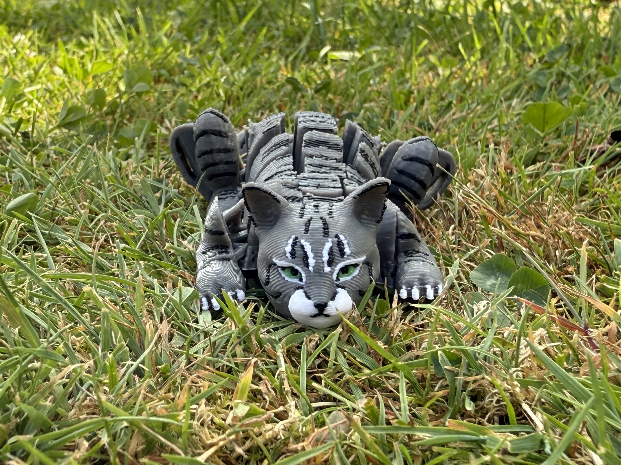 Kot segmentowy 3D ruchoma figurka, druk 3D, gadżet dekoracyjny, prezent - obrazek 6