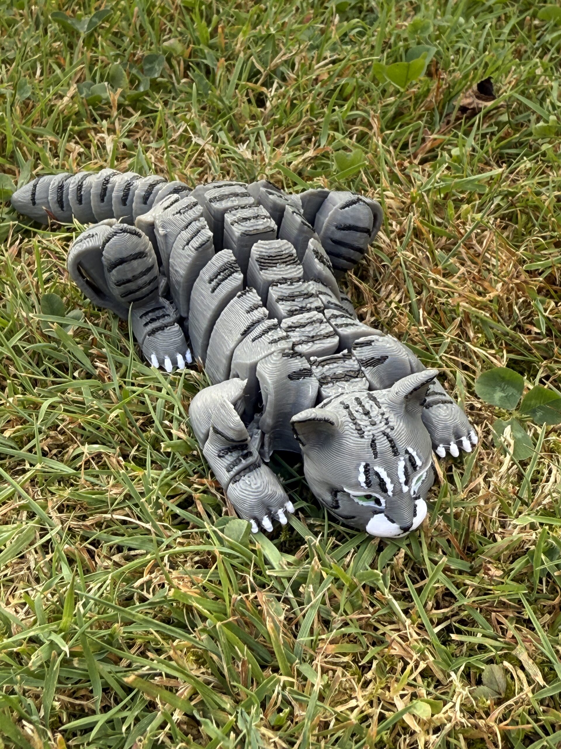 Kot segmentowy 3D ruchoma figurka, druk 3D, gadżet dekoracyjny, prezent - obrazek 7