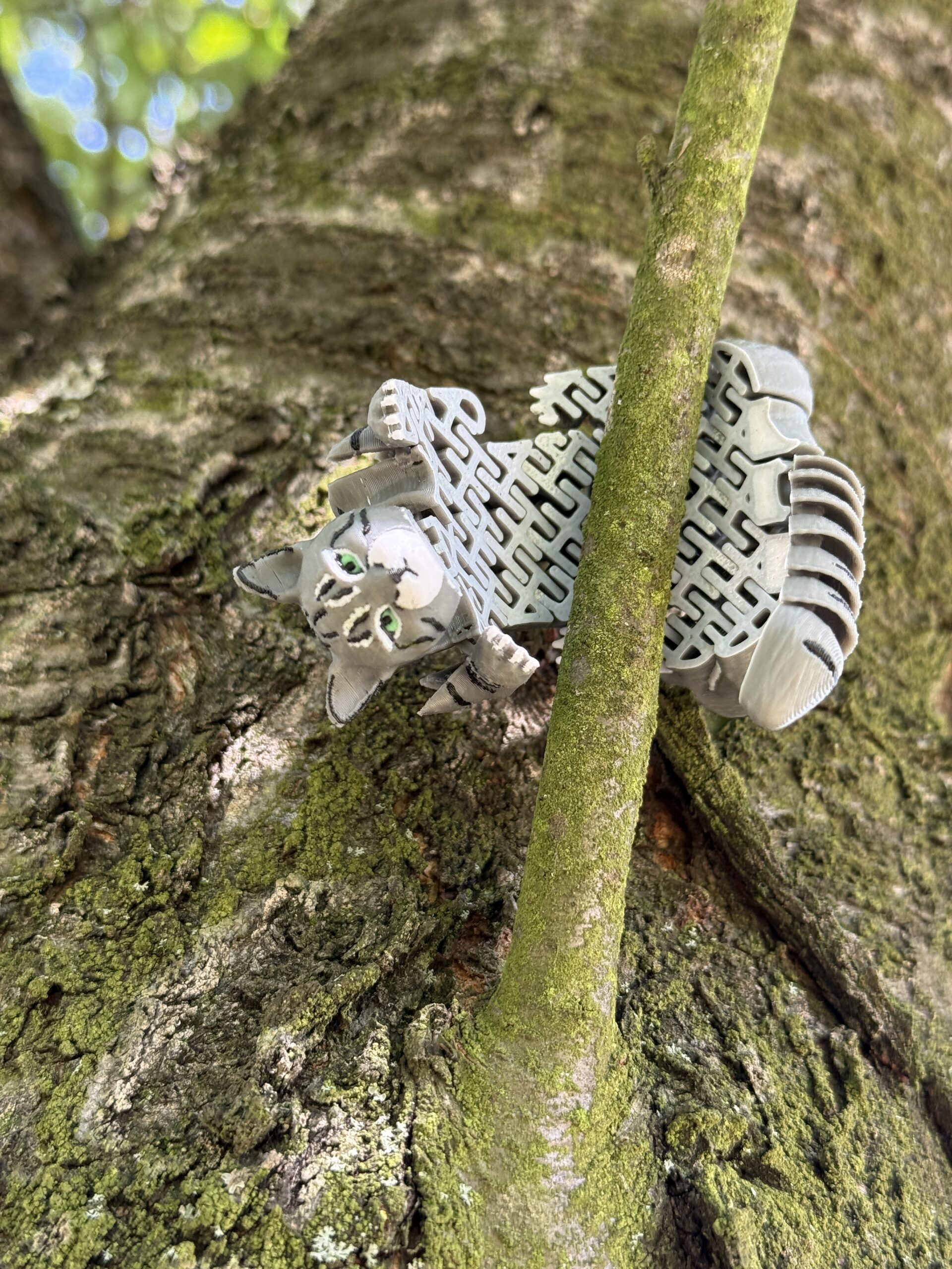 Kot segmentowy 3D ruchoma figurka, druk 3D, gadżet dekoracyjny, prezent - obrazek 12