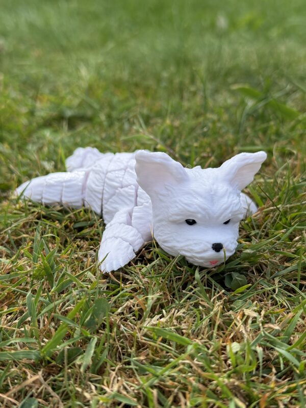 Figurka Psa White Terrier ,gadżet, prezent, zabawka, zwierzęta, słodziak - obrazek 3