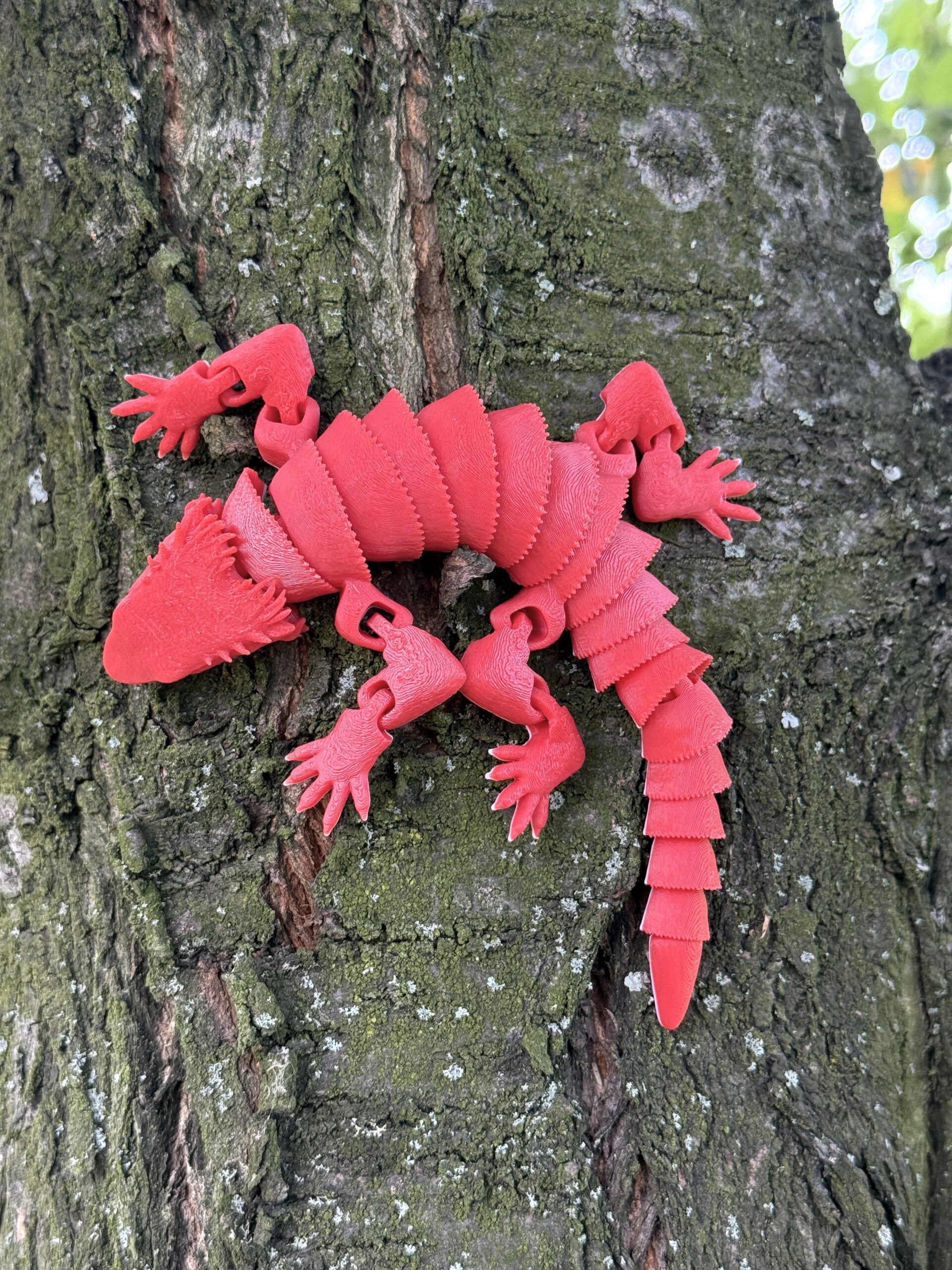 Agama Czerwona - figurka przegubowa, zabawka antystresowa, prezent - obrazek 4