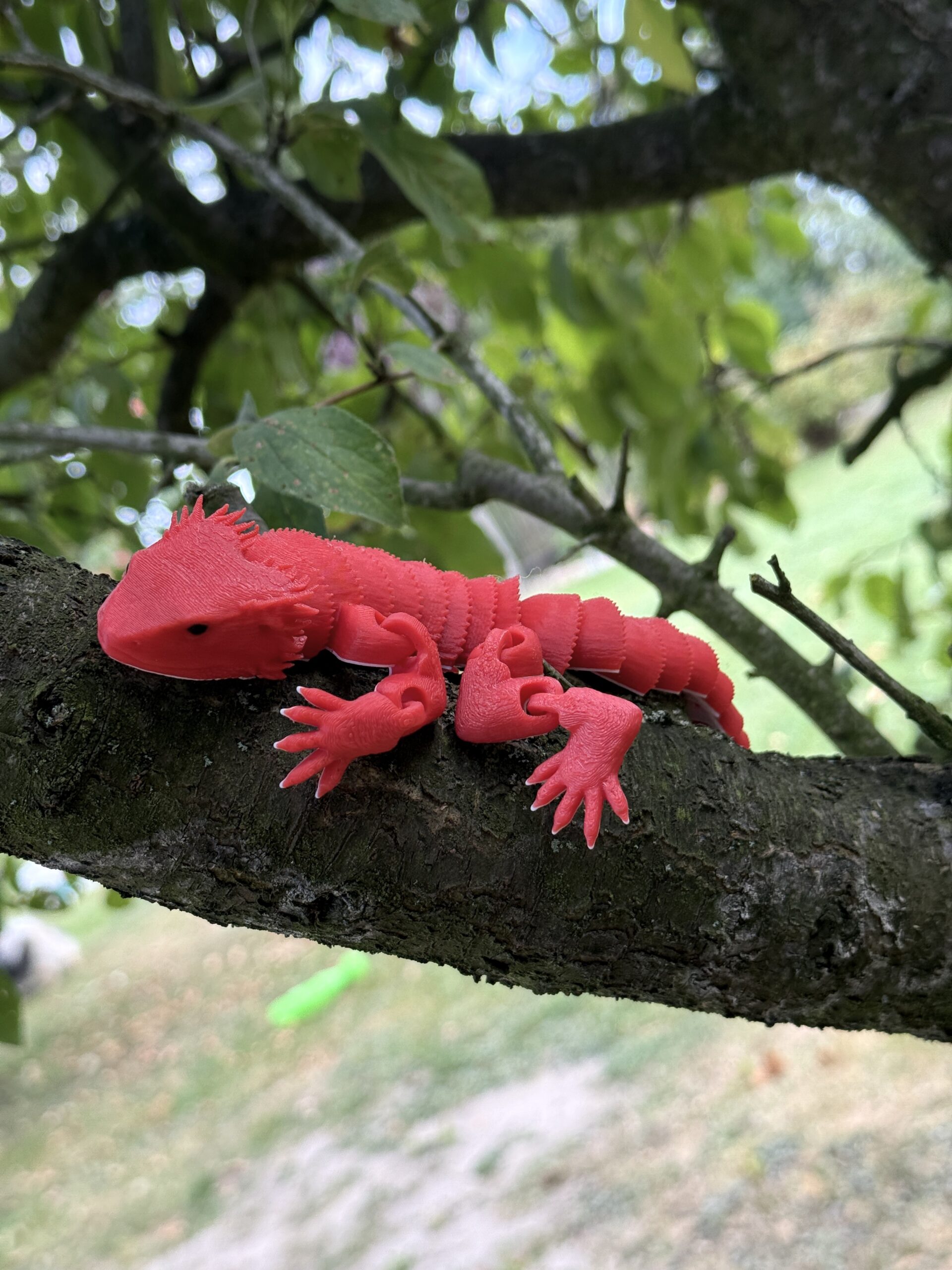 Agama Czerwona - figurka przegubowa, zabawka antystresowa, prezent - obrazek 7