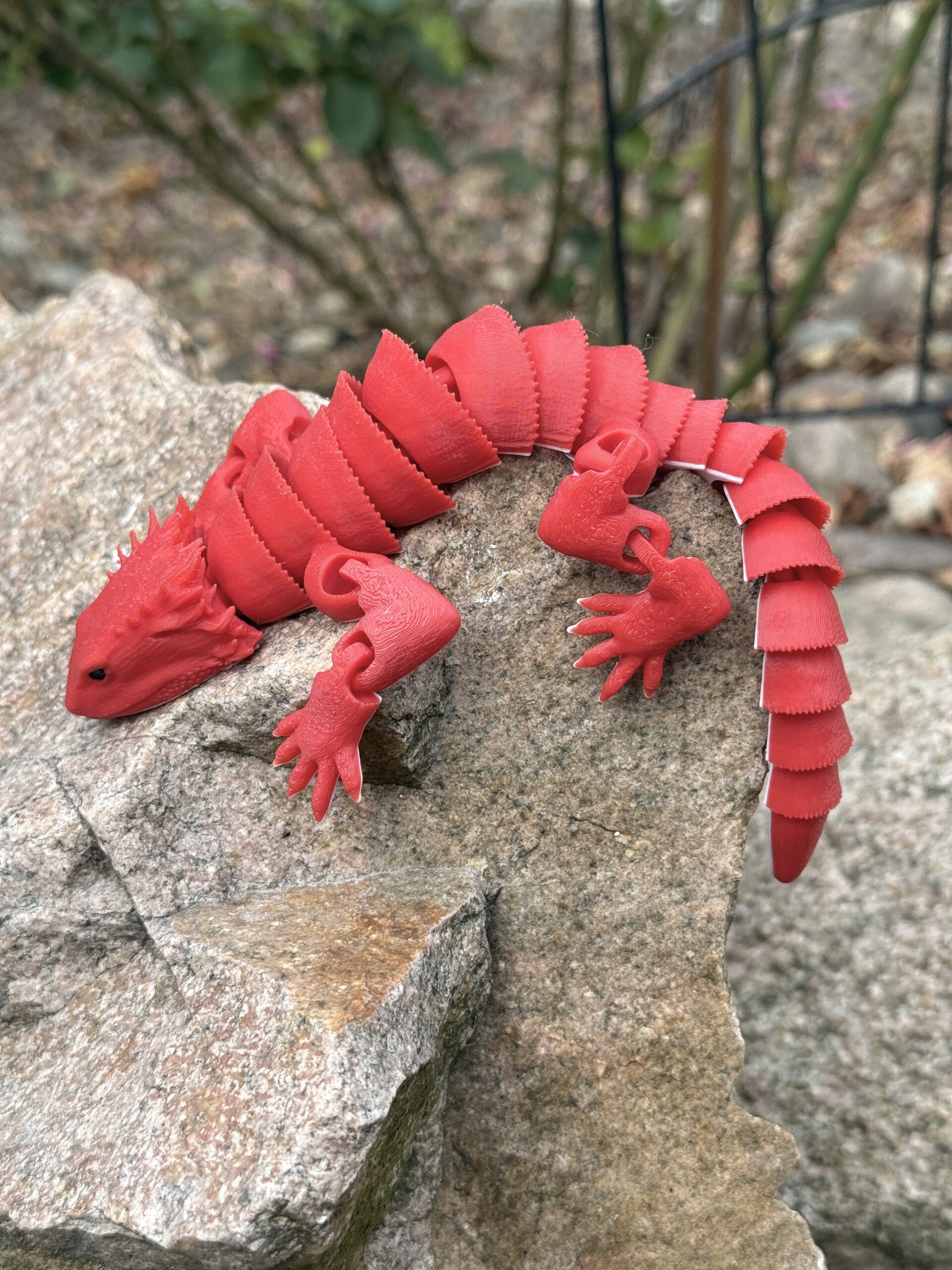 Agama Czerwona - figurka przegubowa, zabawka antystresowa, prezent - obrazek 10