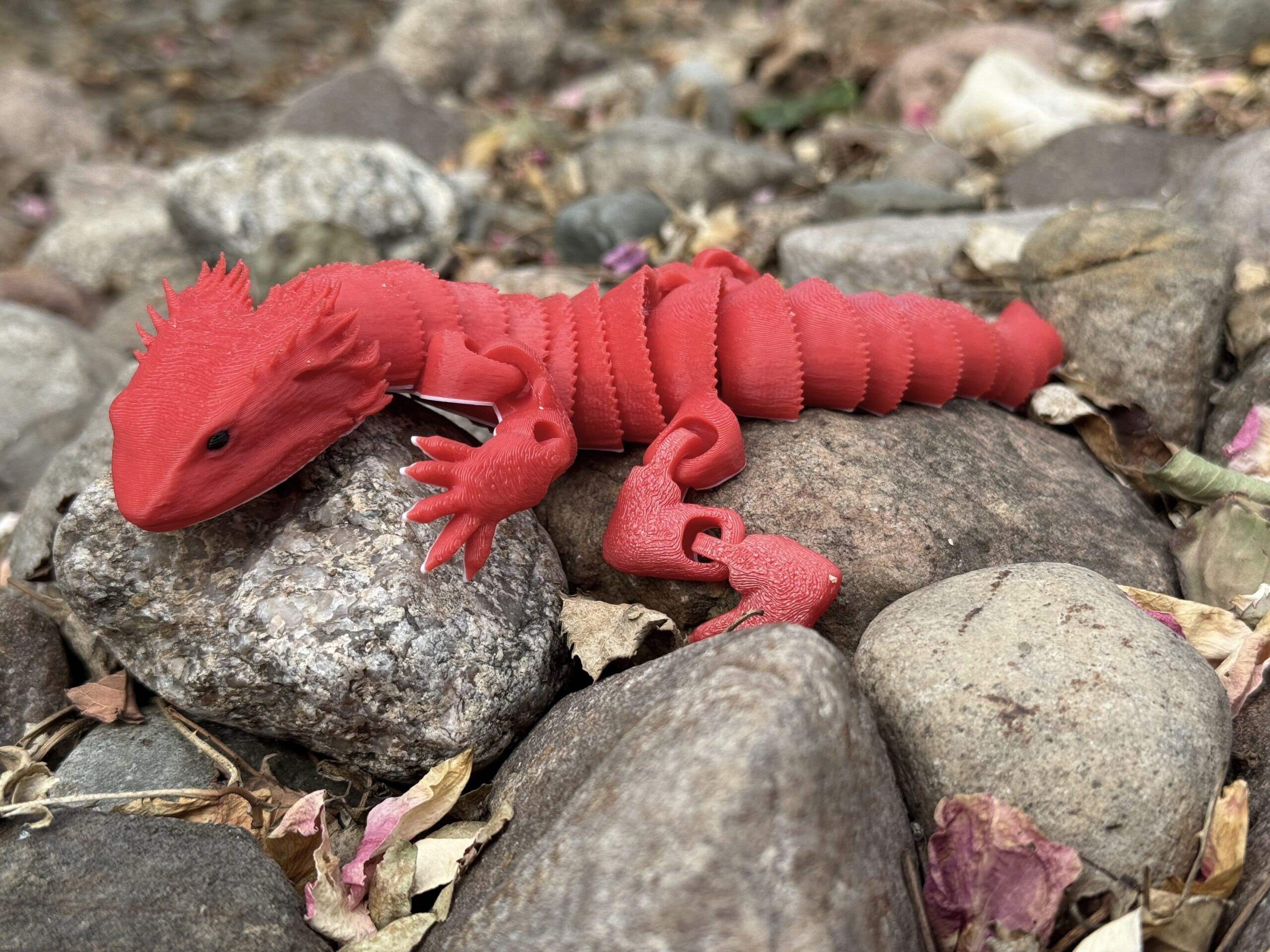 Agama Czerwona - figurka przegubowa, zabawka antystresowa, prezent - obrazek 11