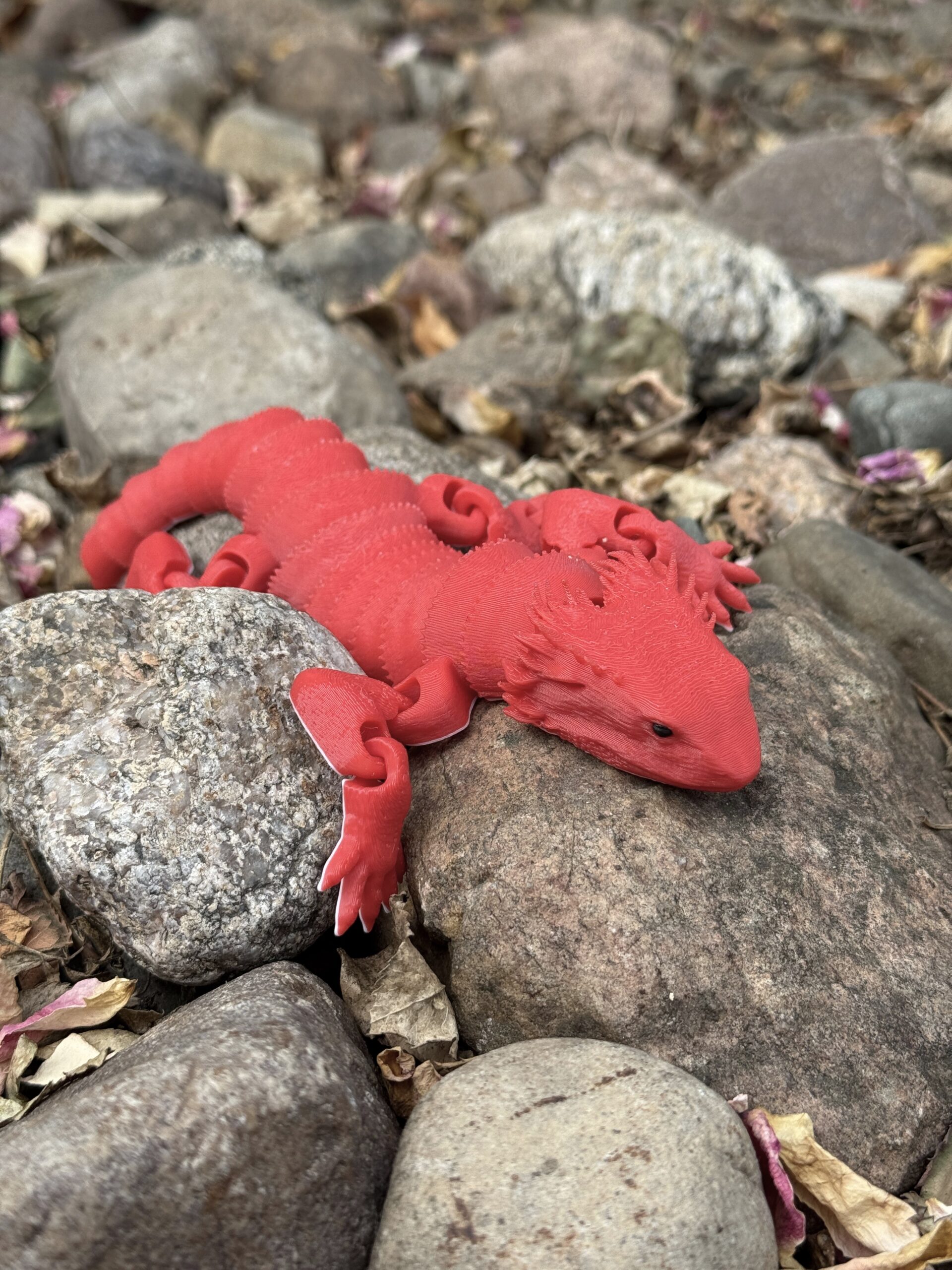 Agama Czerwona - figurka przegubowa, zabawka antystresowa, prezent - obrazek 12