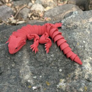 Agama Czerwona - figurka przegubowa, zabawka antystresowa, prezent