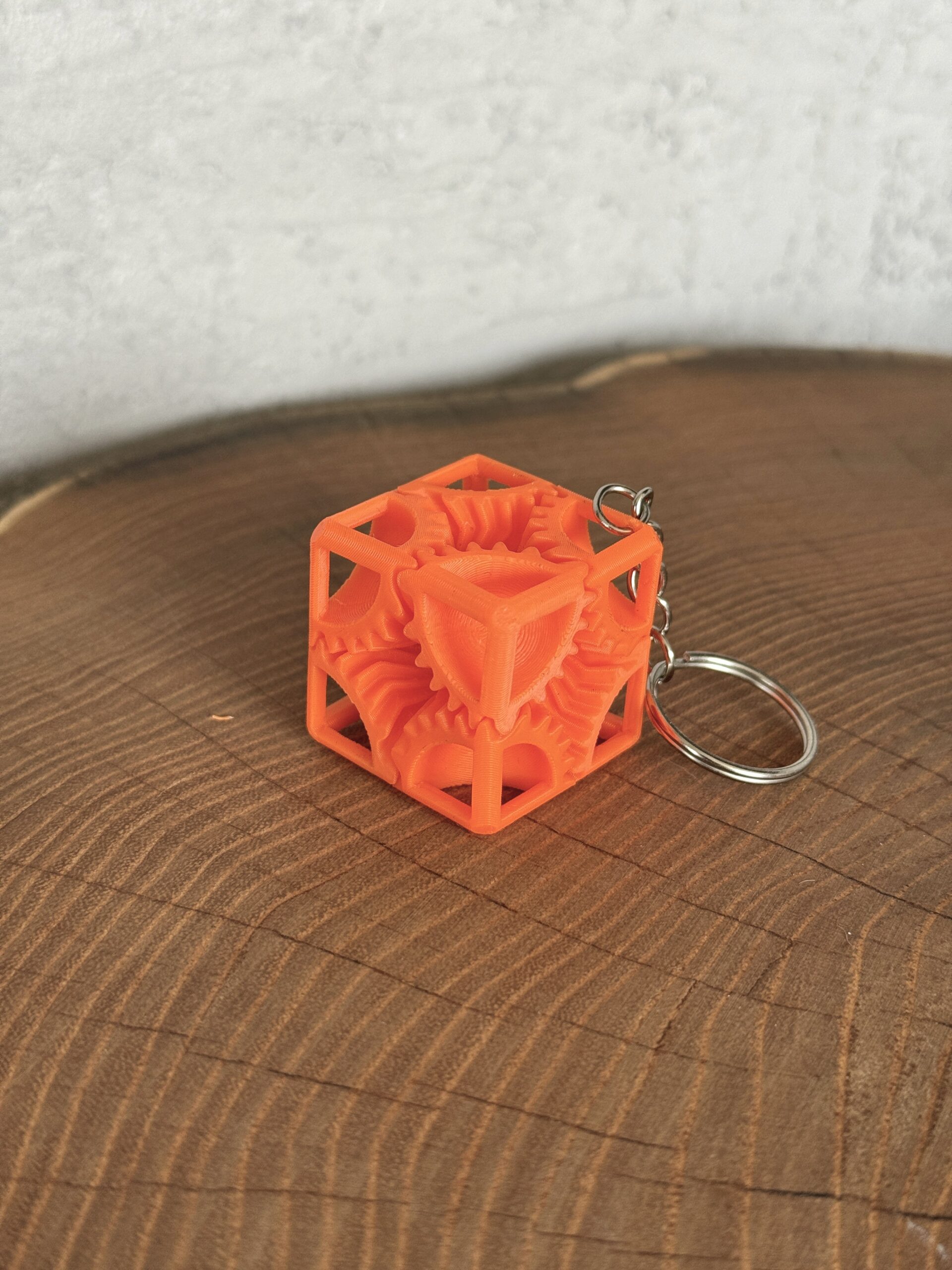 Magiczna Kostka Cube Gear Brelok– mini mechaniczna kostka, zabawka antystresowa - obrazek 4