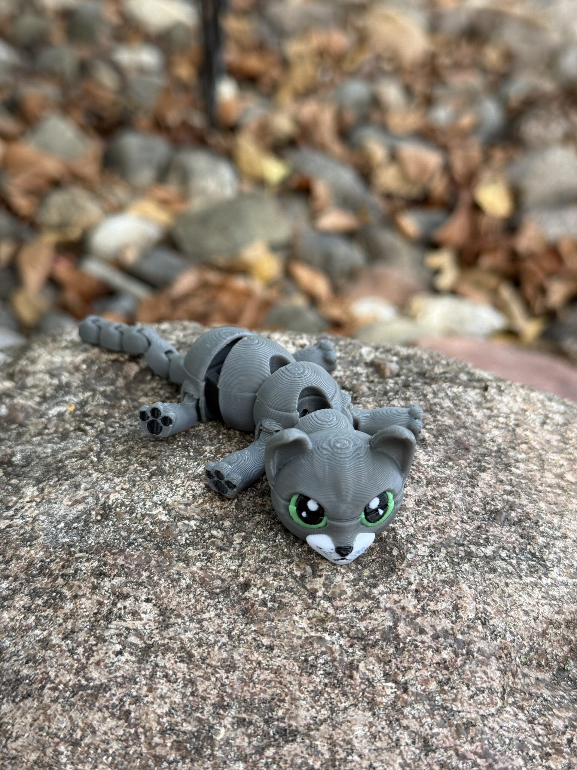 Kot, kotek 3D – ruchoma figurka kieszonkowa, zabawka antystresowa - obrazek 2