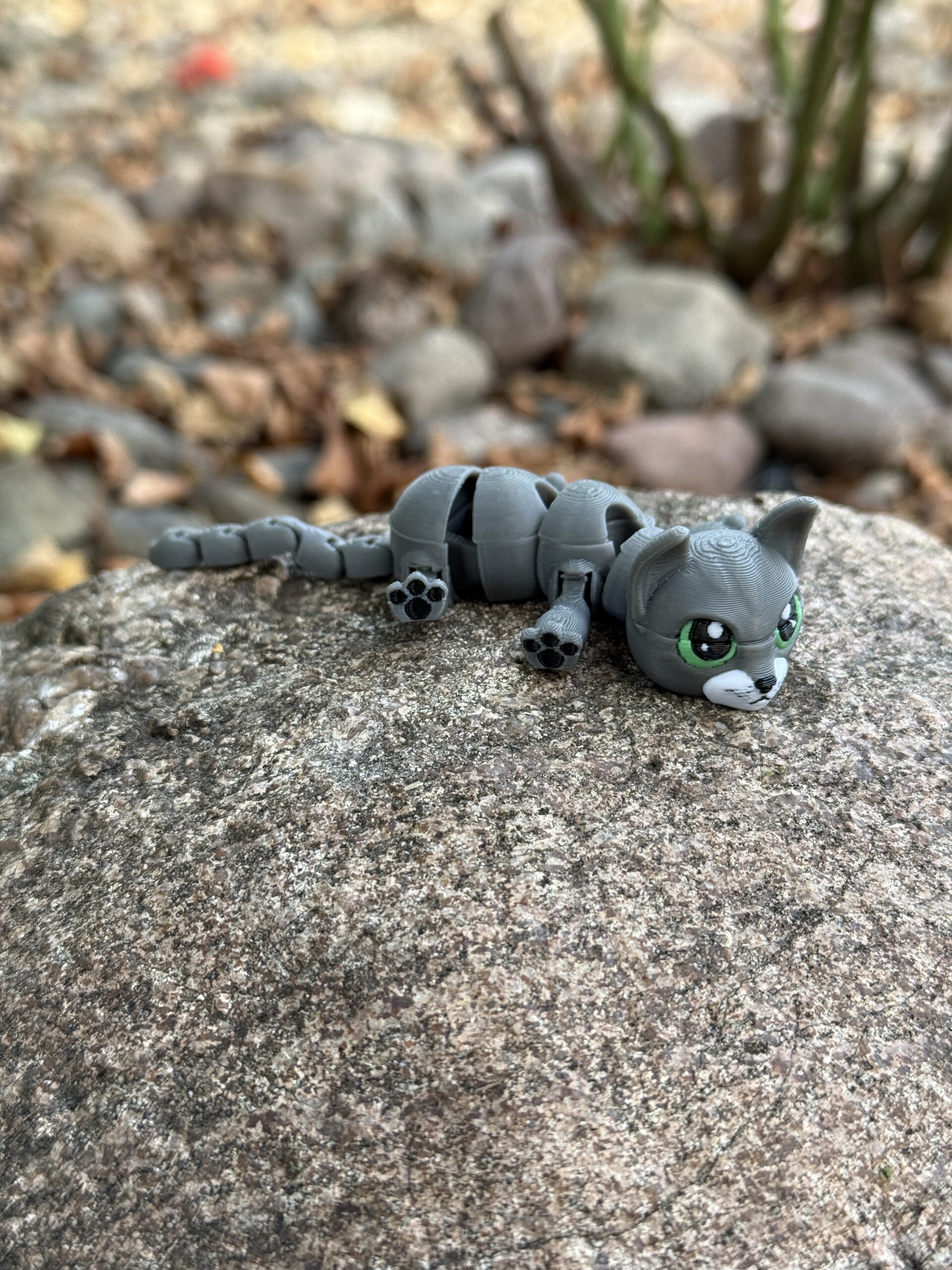 Kot, kotek 3D – ruchoma figurka kieszonkowa, zabawka antystresowa - obrazek 3