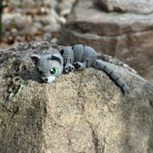 Kot, kotek 3D – ruchoma figurka kieszonkowa, zabawka antystresowa