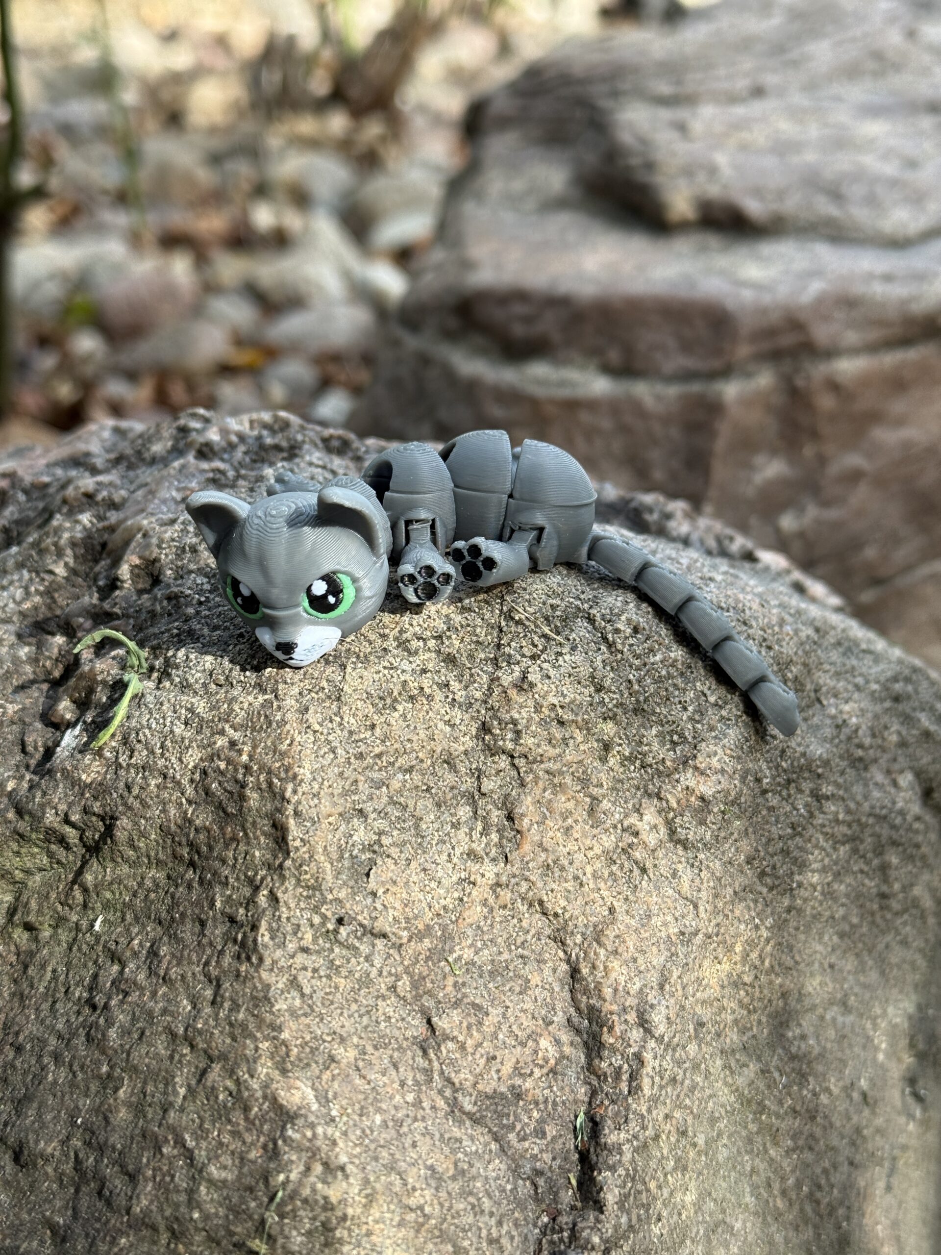 Kot, kotek 3D – ruchoma figurka kieszonkowa, zabawka antystresowa