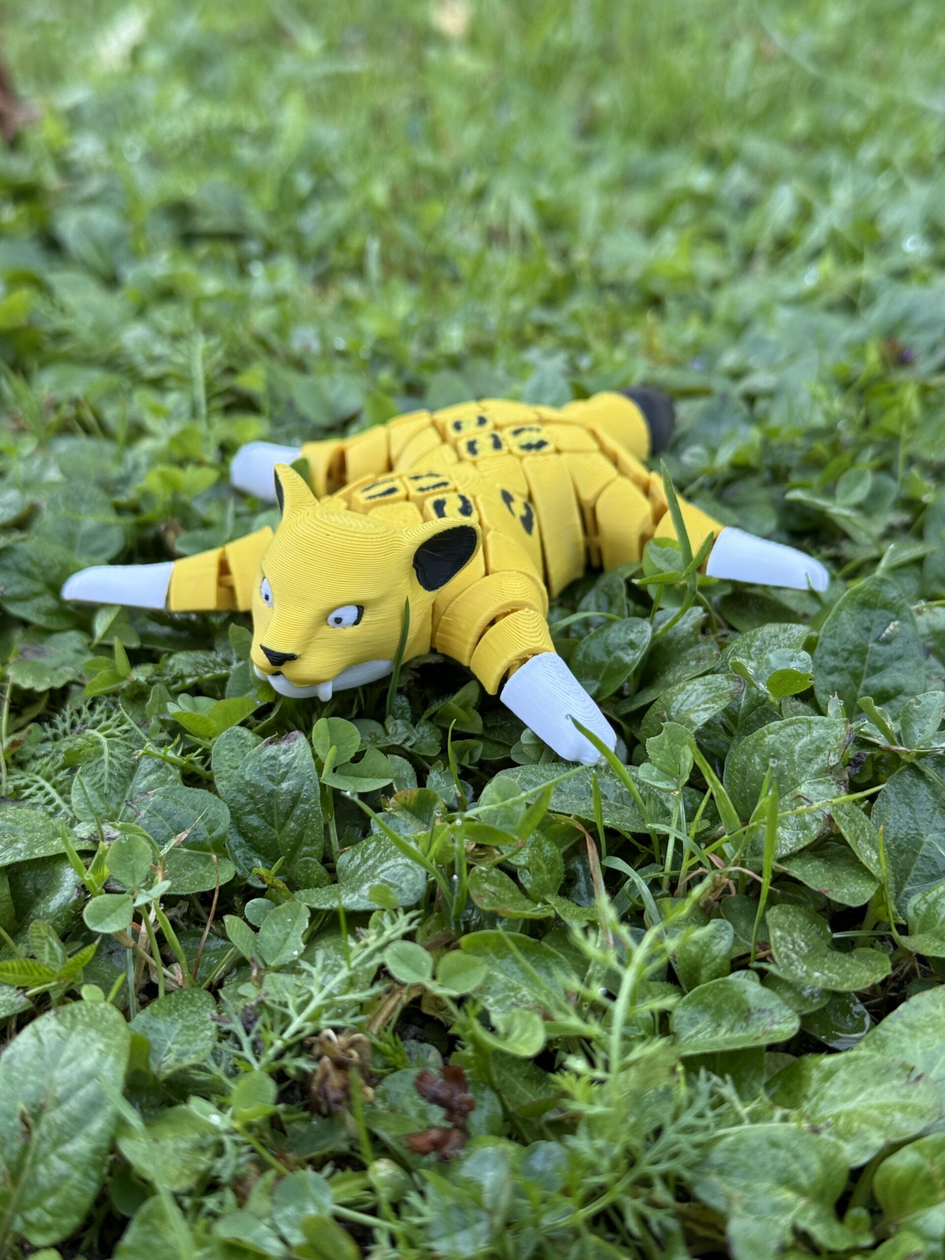 Tygrys Szablozębny 3D, segmentowo-przegubowy, ruchoma figurka, prezent, zabawka - obrazek 10