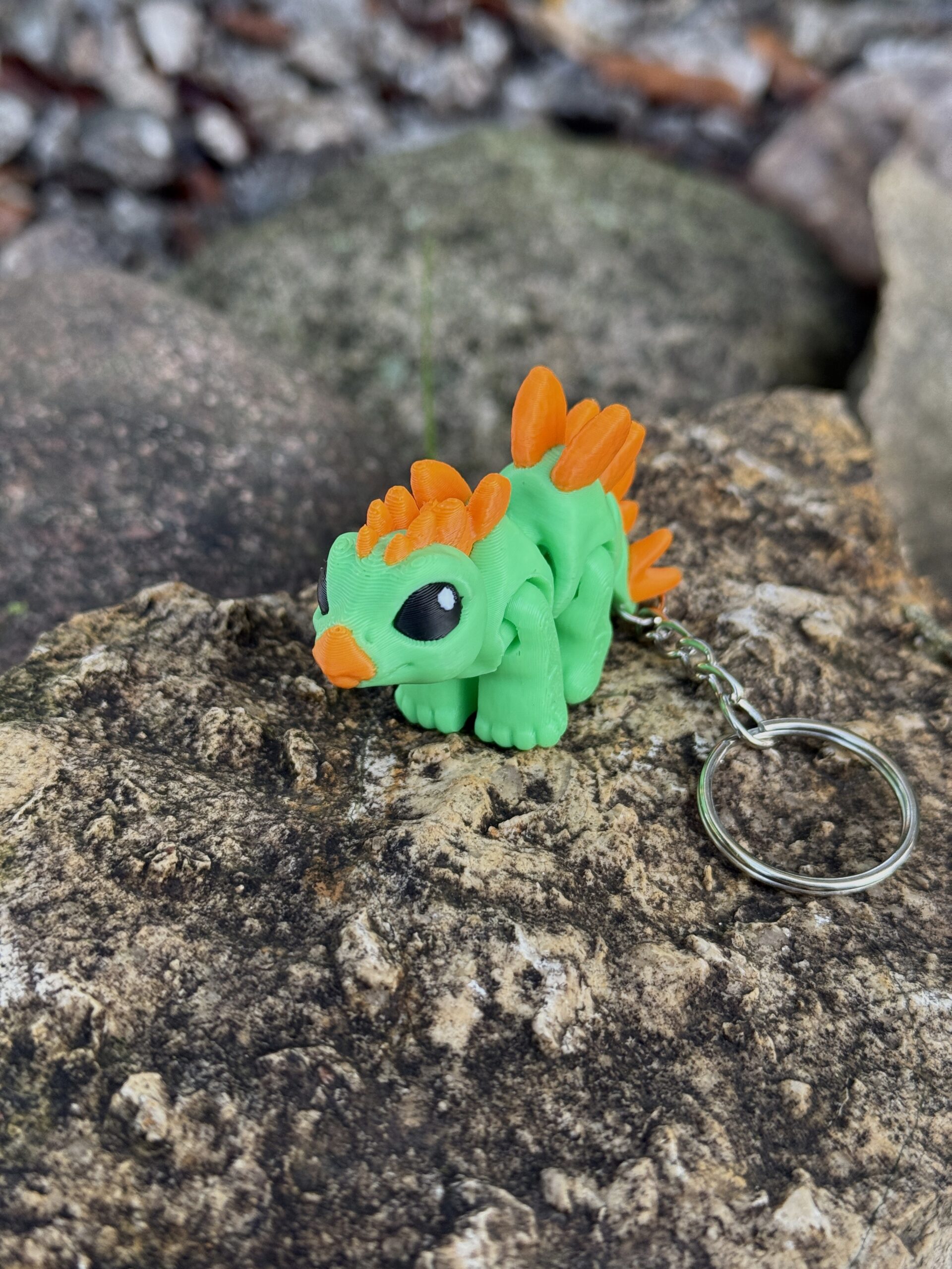 Dinozaur Baby 3D przegubowy, brelok – mała kieszonkowa figurka, zabawka - obrazek 5