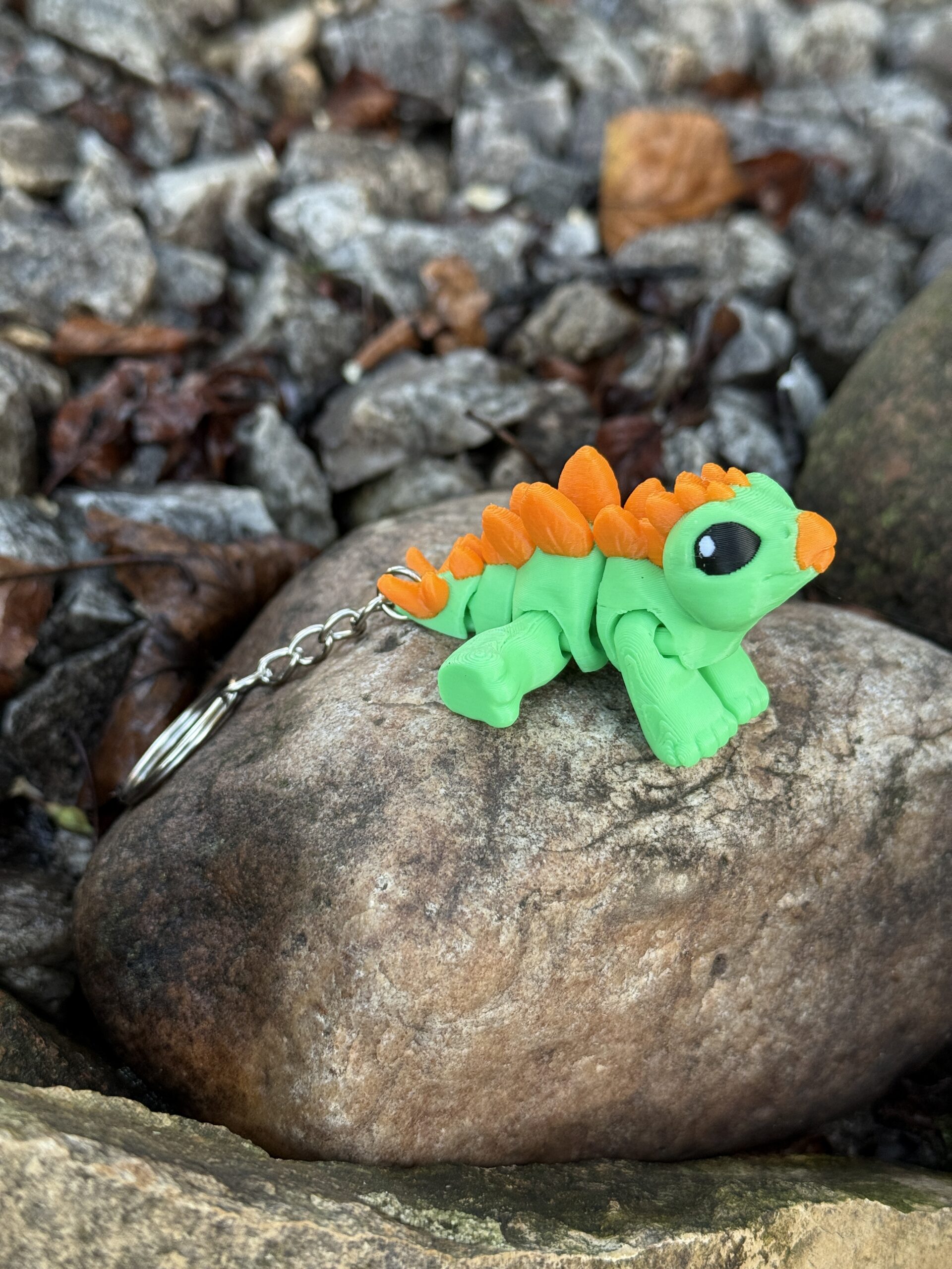 Dinozaur Baby 3D przegubowy, brelok – mała kieszonkowa figurka, zabawka - obrazek 7