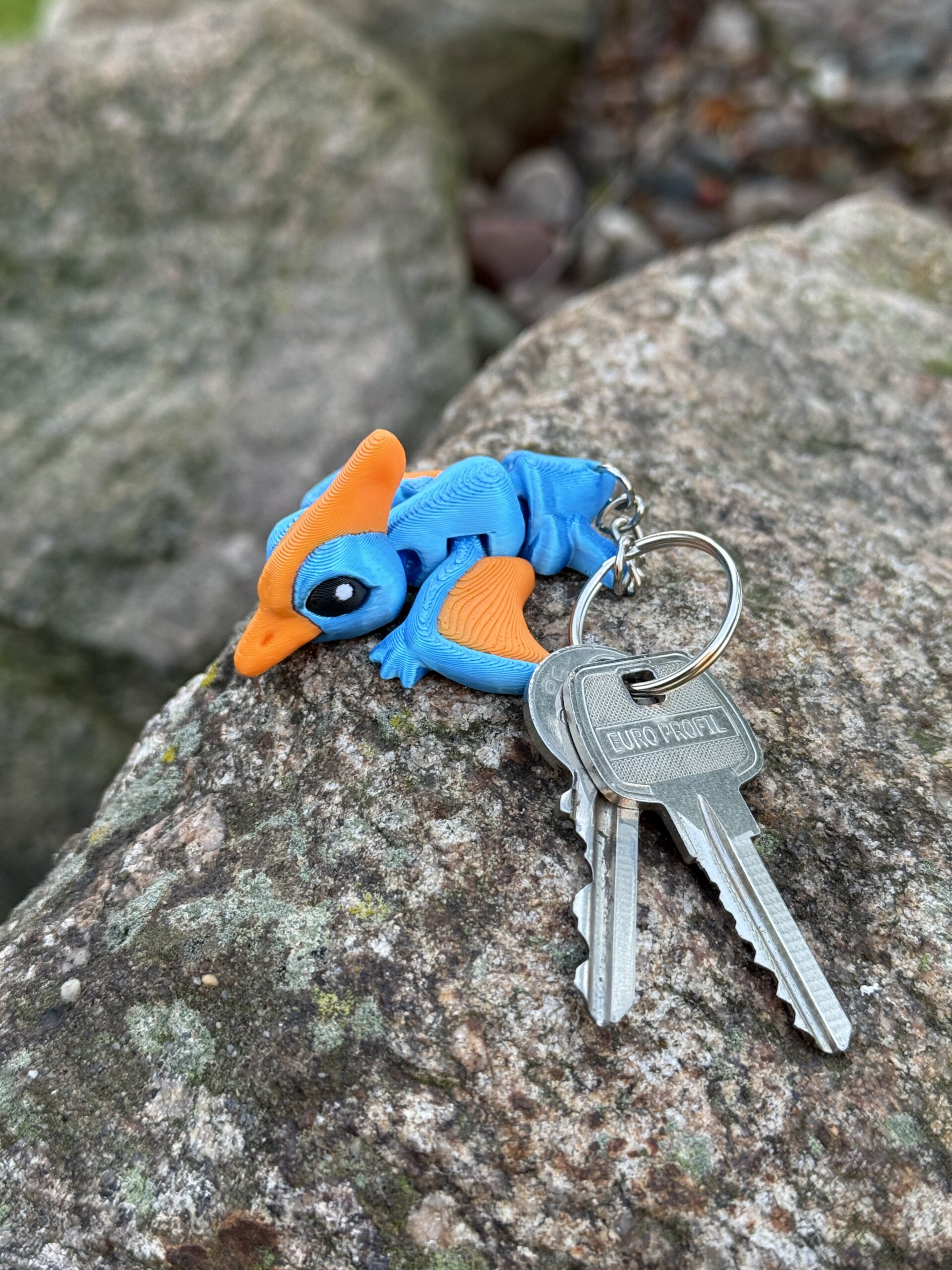 Pterodaktyl Baby 3D przegubowy, brelok – mała kieszonkowa figurka, zabawka - obrazek 9