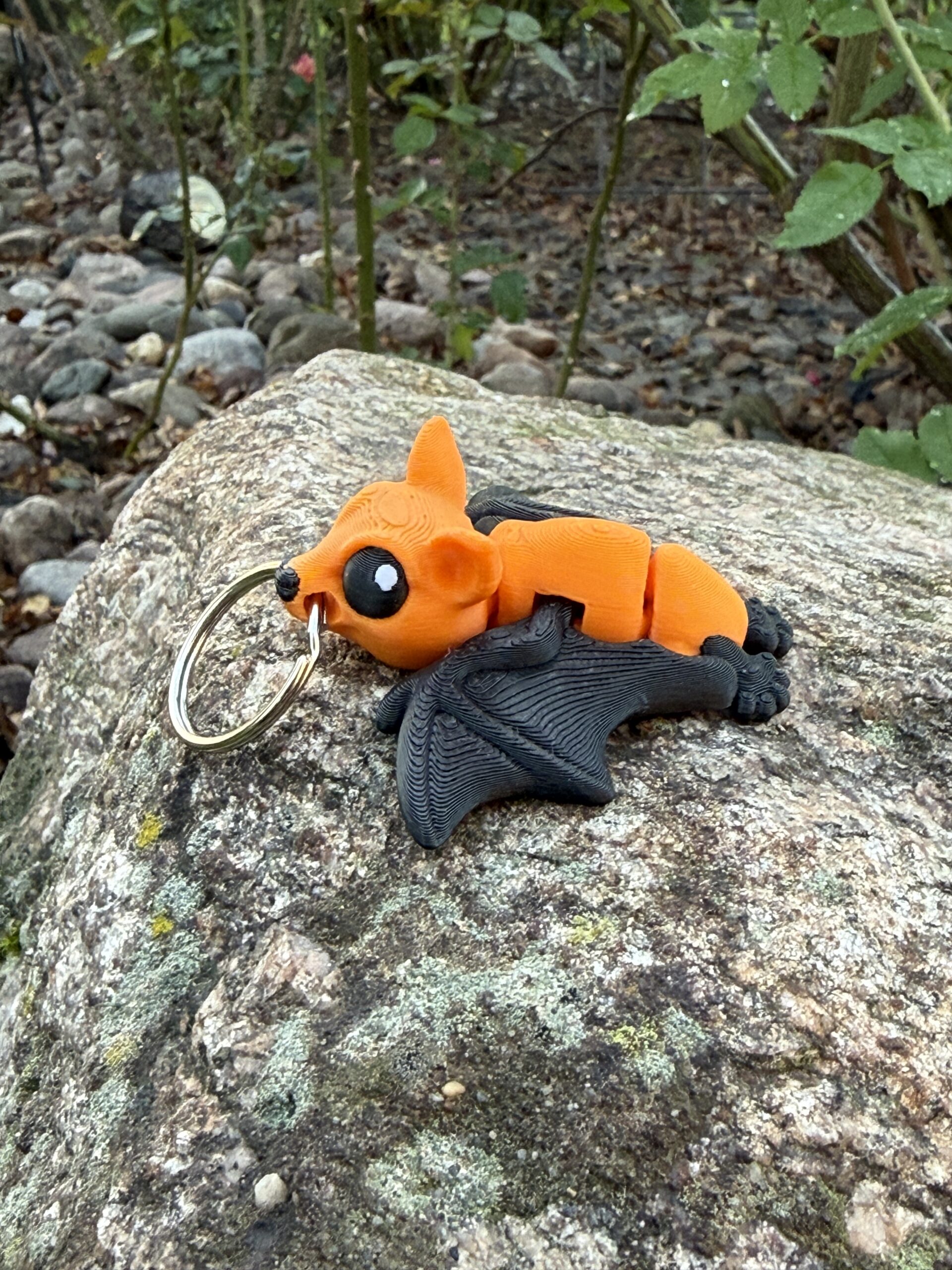 Nietoperz 3D przegubowy, brelok – mała kieszonkowa figurka, zabawka - obrazek 6