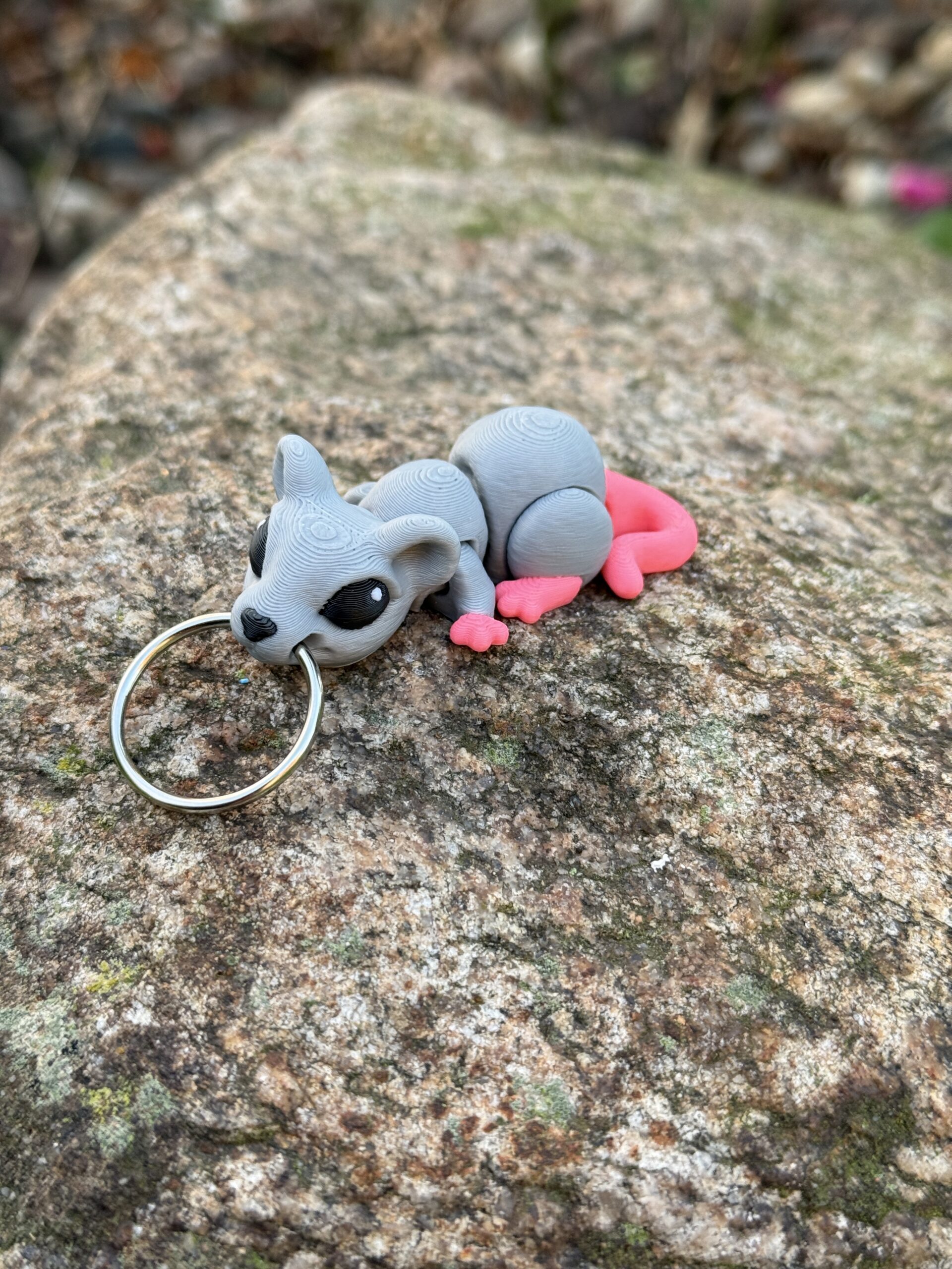 Myszka, mysz 3D przegubowa, brelok – mała kieszonkowa figurka, zabawka - obrazek 5